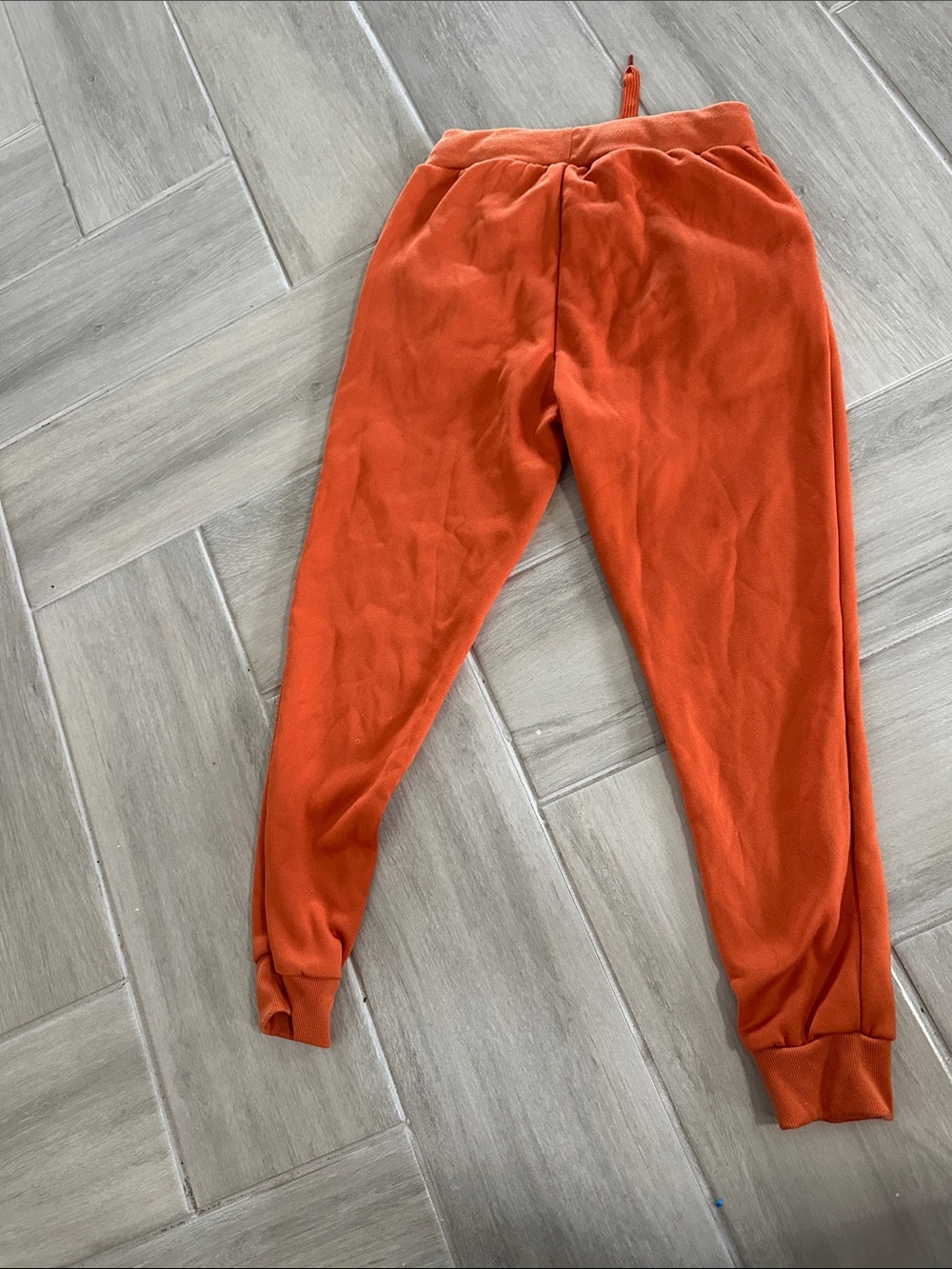 Unbranded Orange Jogger Pants with Drawstring Waist - Picture 2 of 3